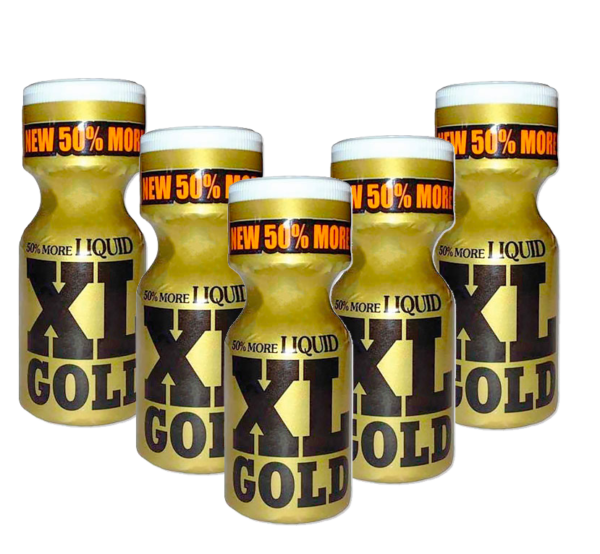 XL Liquid Gold Poppers 15ml 5 Pack