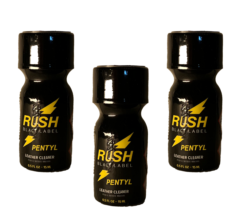 Rush Black Label Pentyl Poppers 15ml 3 Pack